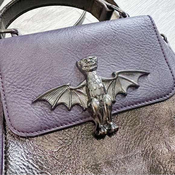Disney Parks Haunted Mansion Bat Crossbody Purse - Picture 3 of 12